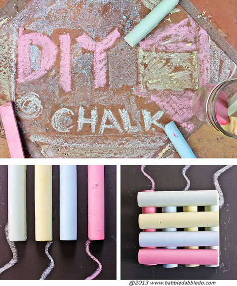 Easy art material to make: DIY Chalk using Plaster of Paris