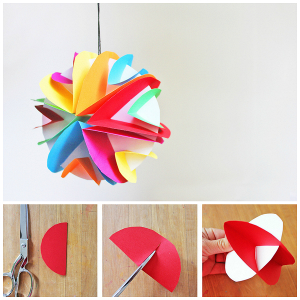 Easy planet craft for kids using cut paper circles.