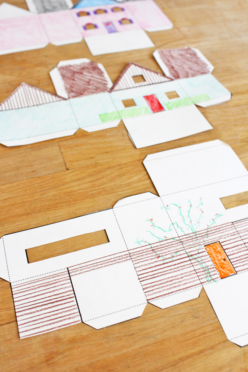 Fun Paper Craft for Kids: 3 Templates for PAPER HOUSES you can print, cut, and decorate!