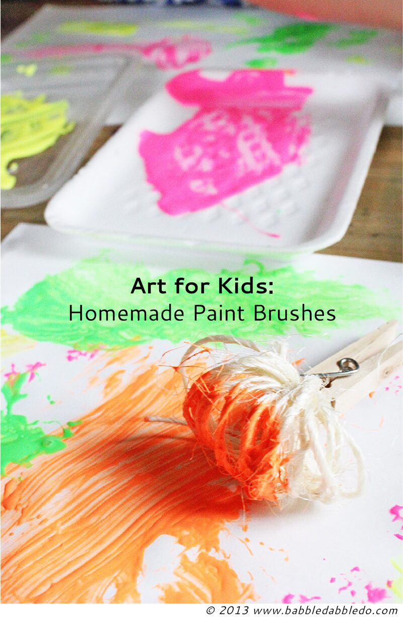 STEAM Challenge For Kids: Make DIY Paint Brushes