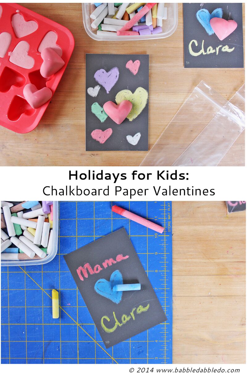 Use chalkboard paper to make sweet DIY Valentines.