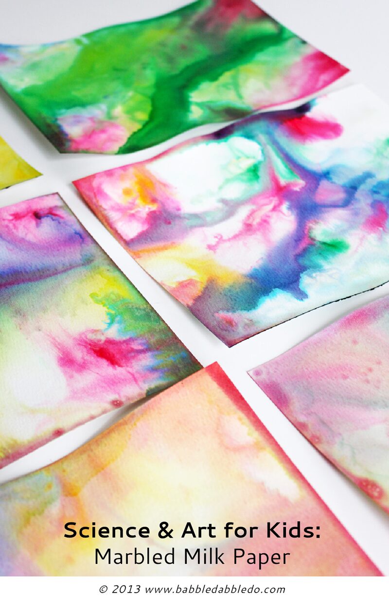 Turn the popular marbled milk science experiment into colorful paper!