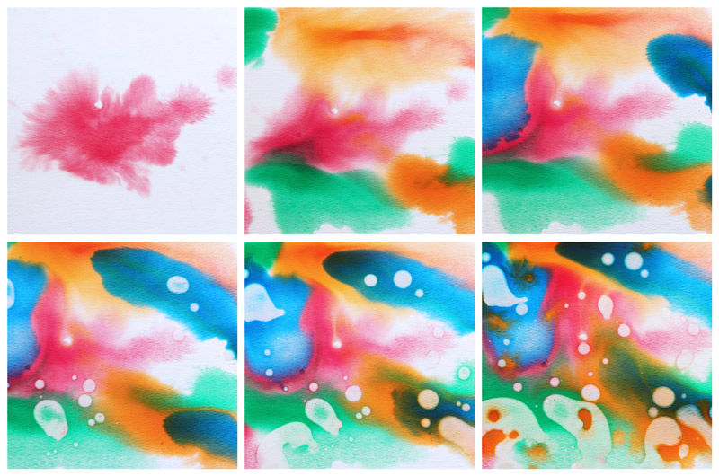 Easy art projects for kids: Combine oil and watercolors in a science meets art experiment!