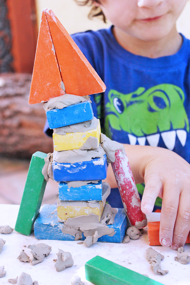 Today's engineering challenge for kids will introduce children to how brick and block buildings are constructed. 