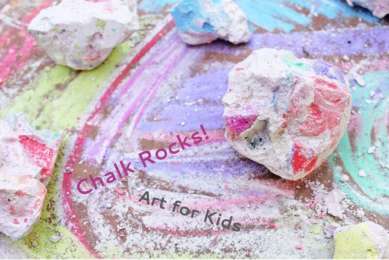 Make chalk rocks out of the leftover bits and pieces of chalk you have lying around!