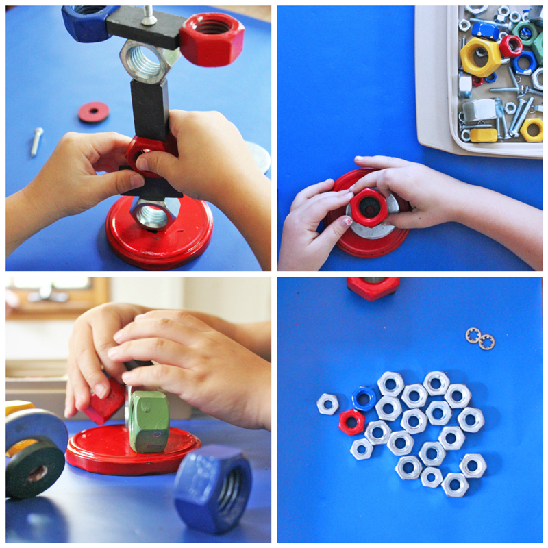 Explore magnetism with kids by making magnetic sculptures! BABBLE DABBLE DO #scienceforkids #magnets #kidsactivities