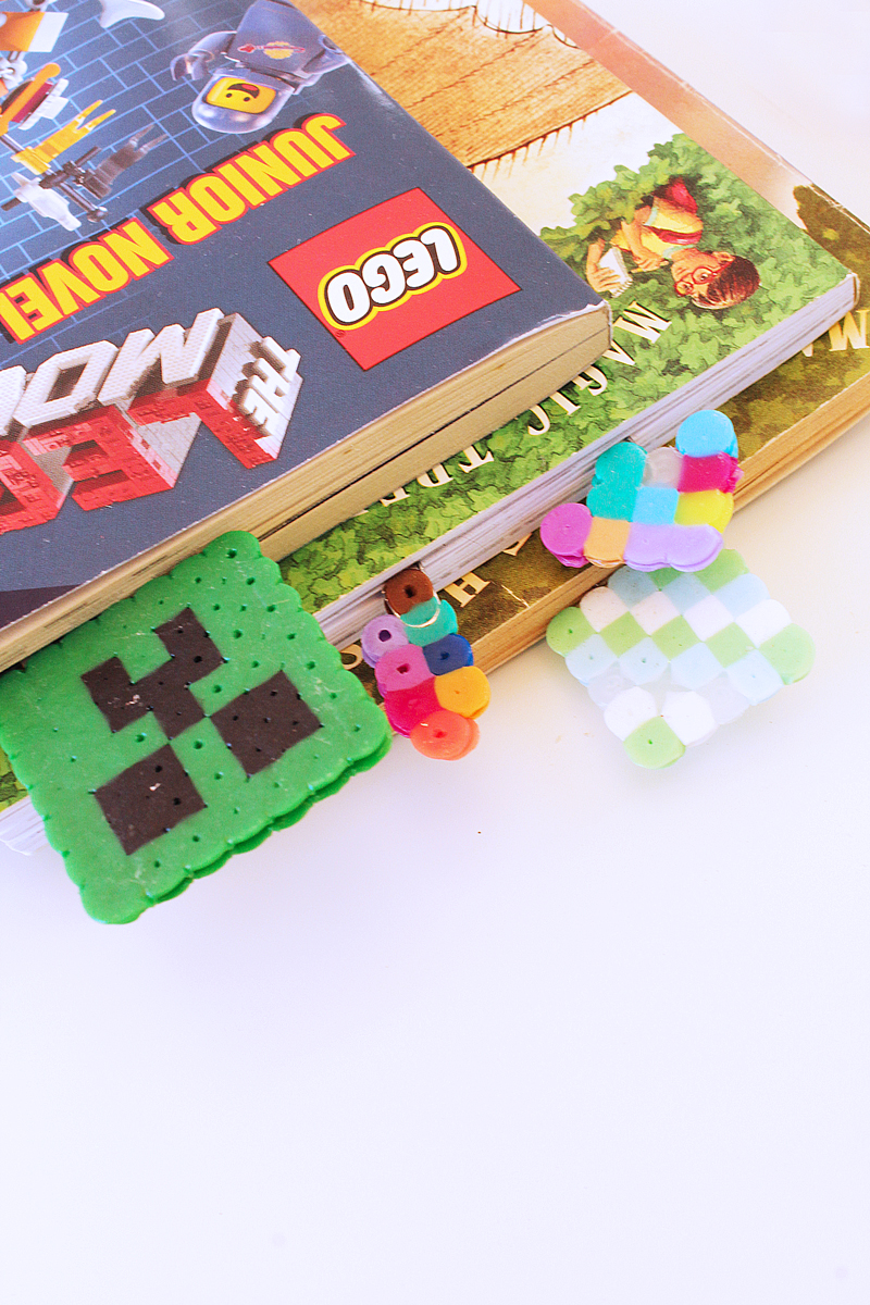 Make mini bookmarks out of Perler Beads