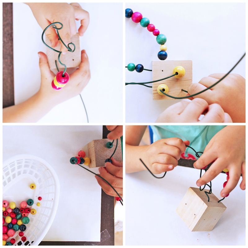 Wire sculpture is an easy art project for kids that introduces the concepts of line and space.