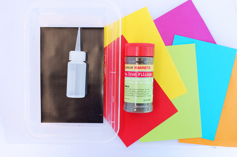 Science & Art Ideas for Kids: Explore magnetism through art using iron filings and magnetic sheets.