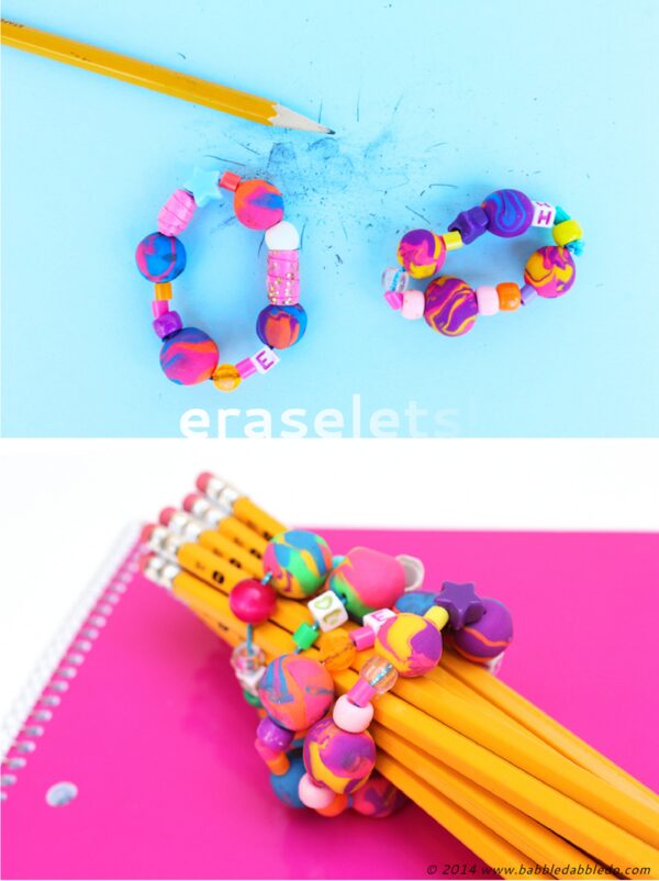 Back to School Craft: Eraser Bead Bracelets - Babble Dabble Do