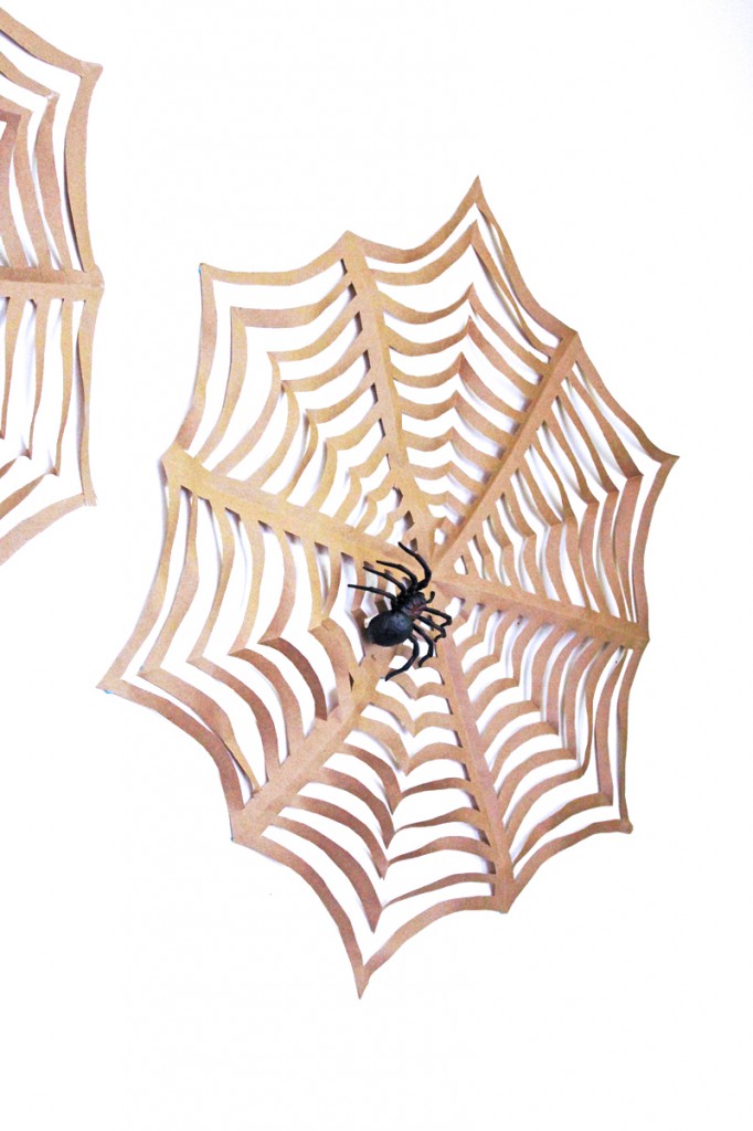Halloween Craft: GIANT Kirigami Spider Webs