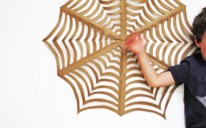 Halloween Craft: GIANT Kirigami Spider Webs