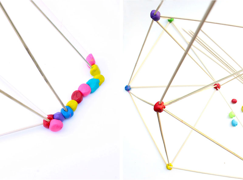 Engineering for Kids: Build tall and colorful structures with skewers 