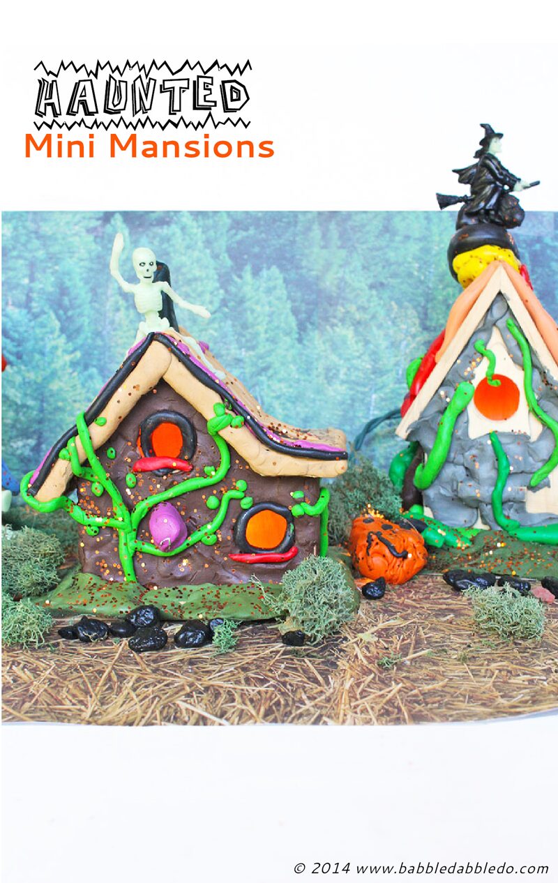 Halloween crafts for families: Make DIY haunted mini mansions using $1 wood birdhouses and clay