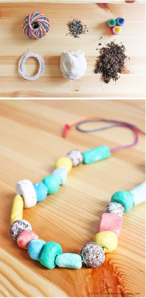 Seed Bomb Necklaces: Make mini seed bombs into beads!