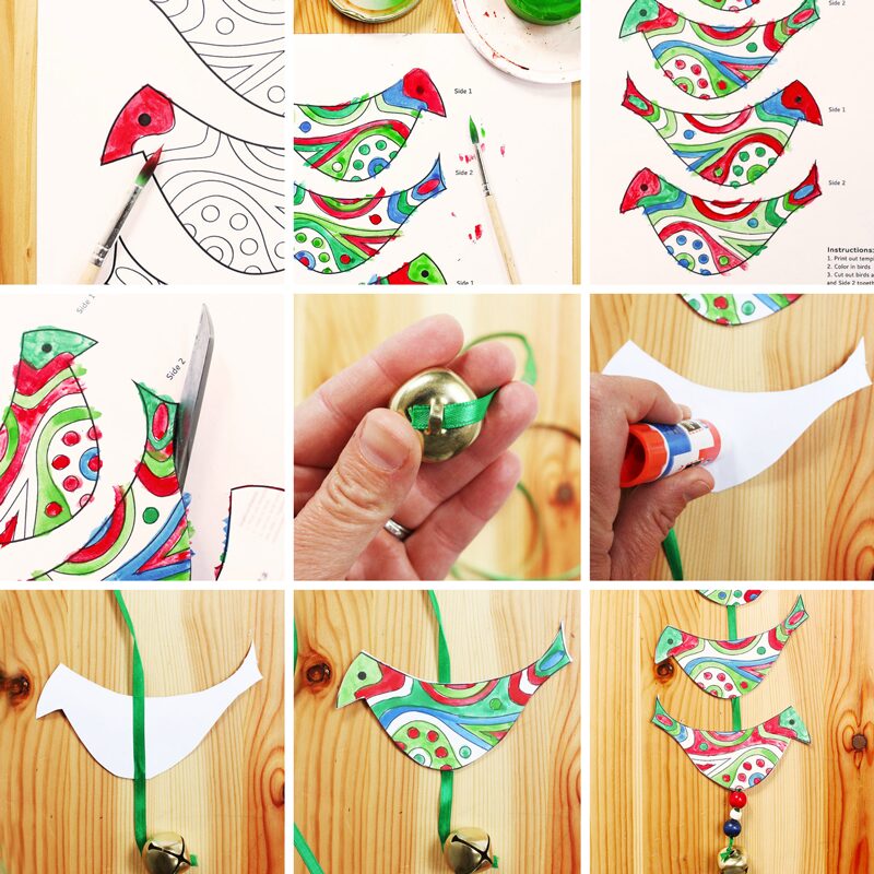 Christmas Craft Ideas: Make a Holiday Bell Tota for your front door! Printable template included.