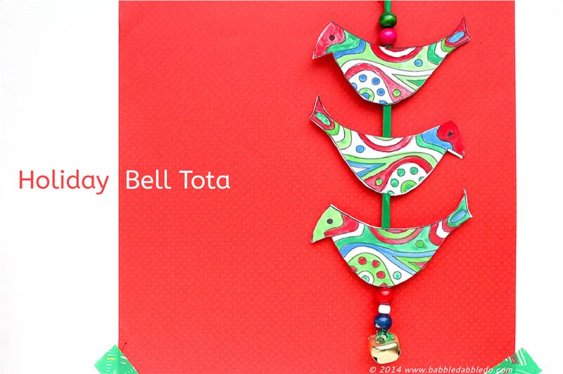 Christmas Craft Ideas: Make a Holiday Bell Tota for your front door! Printable template included.