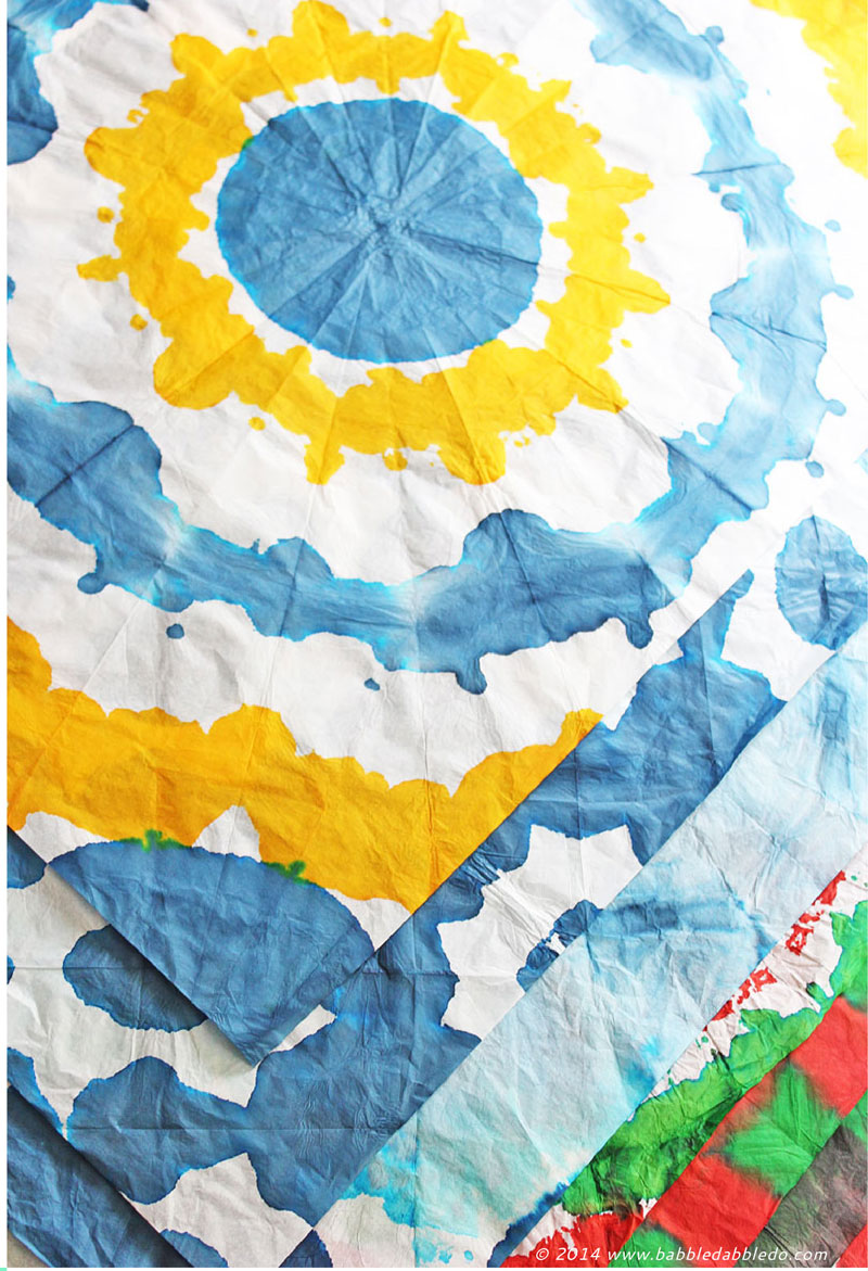 DIY Gift Wrapping Ideas: Tie Dyed Gift Wrap