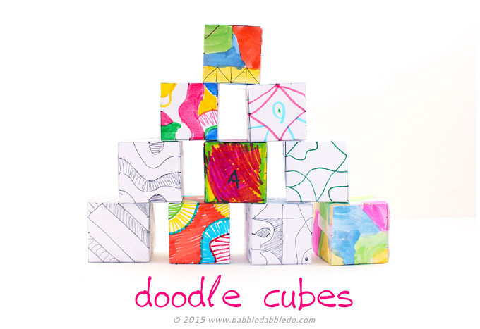 Drawing Ideas for Kids: Make Doodle Cubes and take your 2d drawing into 3 dimensions!