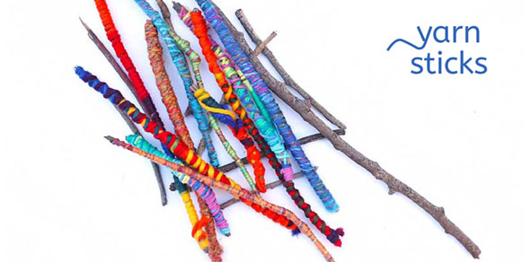 Easy Crafts for Kids: Yarn Sticks - Babble Dabble Do