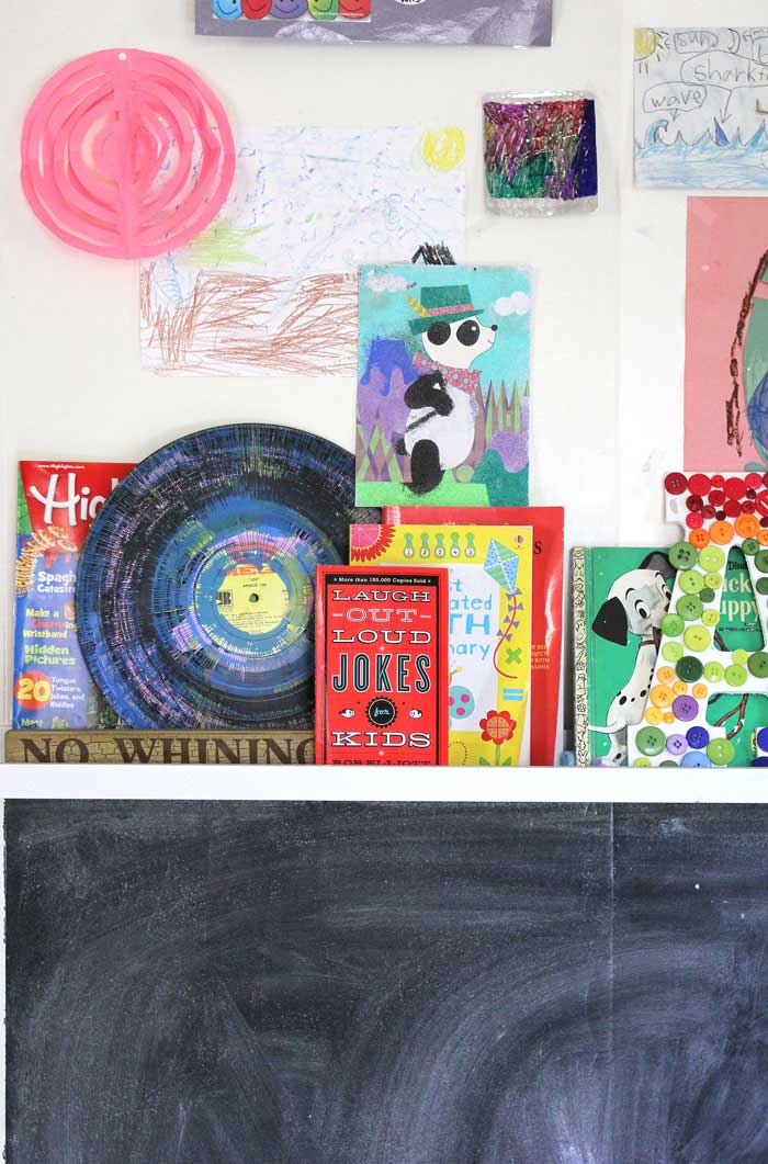 Tour our home art studio and get ideas for creating an art room for kids. 