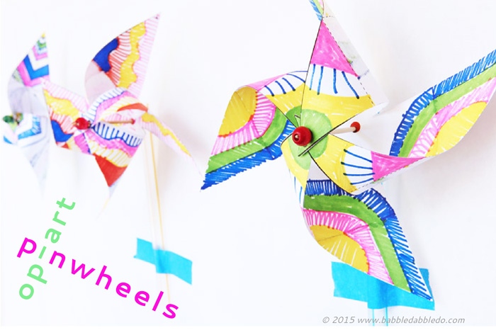 Kids Paper Crafts Op Art Pinwheels Babble Dabble Do