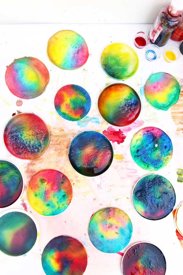 Colorful process art project for kids with a special bonus! 