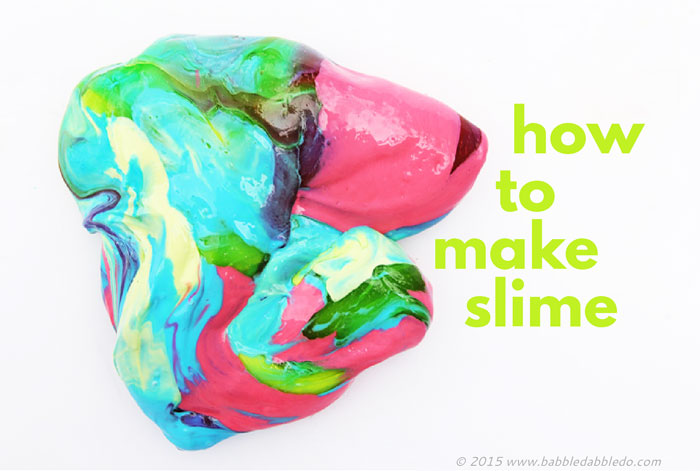 Learn how to make slime. Borax Free and neon style!