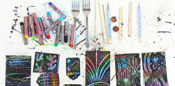 Easy Art for Kids: Crayon Painting - Babble Dabble Do