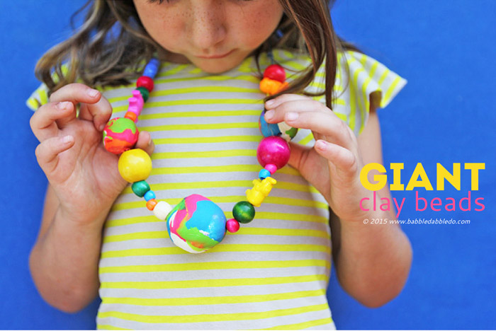 If you are looking for polymer clay ideas, try making GIANT clay beads using aluminum foil as the base. Use them for your next creative project.