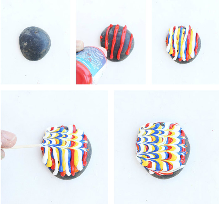 Puffy Painted Rocks: A classic craft with a twist! Use Puffy Paint to give rocks a rubbery texture and create bold, bright designs.