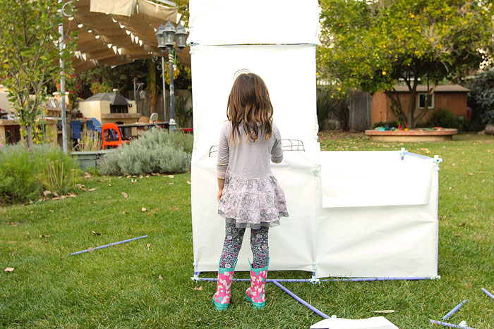 Explore the design process with kids through fort building.