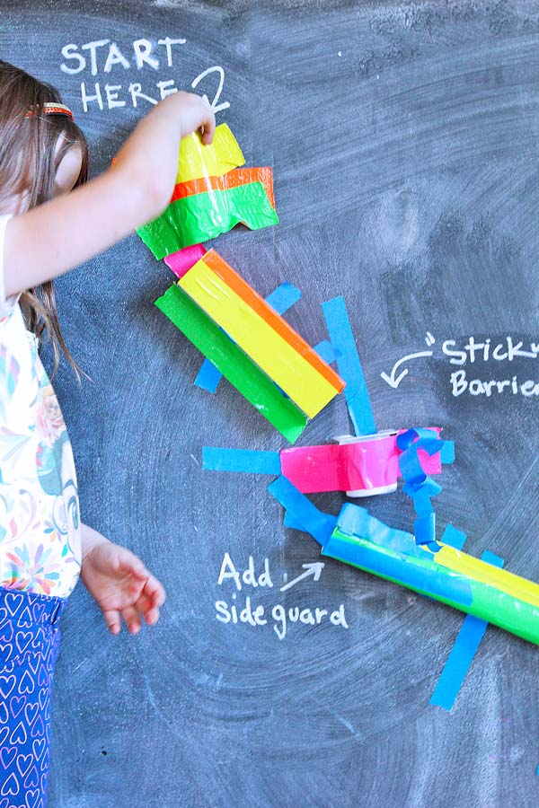 Learn how to make a DIY Marble Run from items in your recycling bin! Great engineering challenge for kids. Project from the new book The Curious Kid’s Science Book.