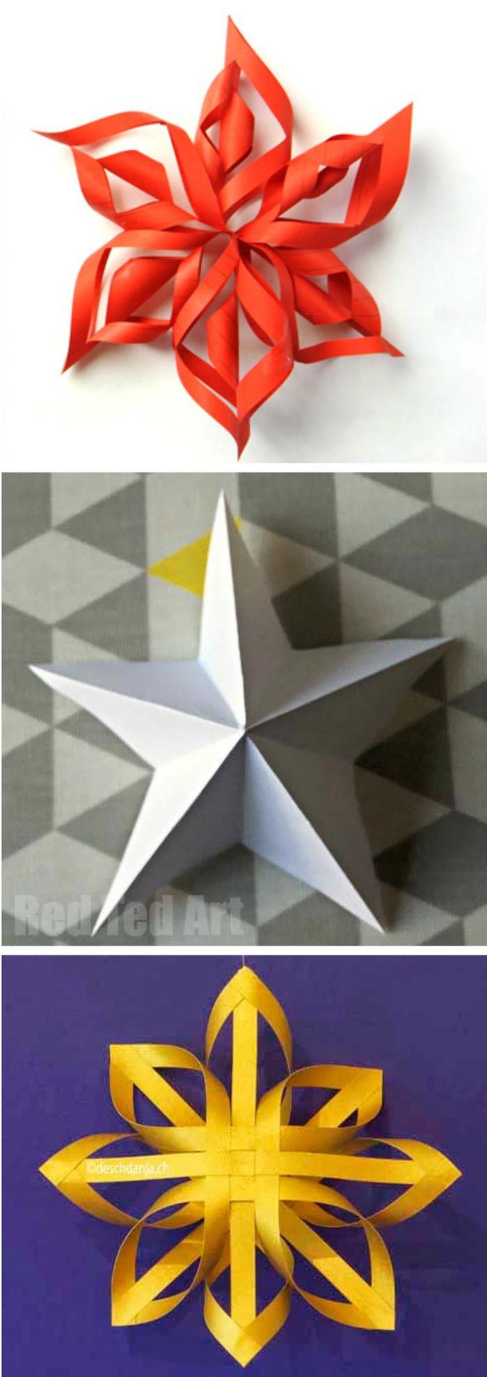 3 ways to make 3D Paper Stars