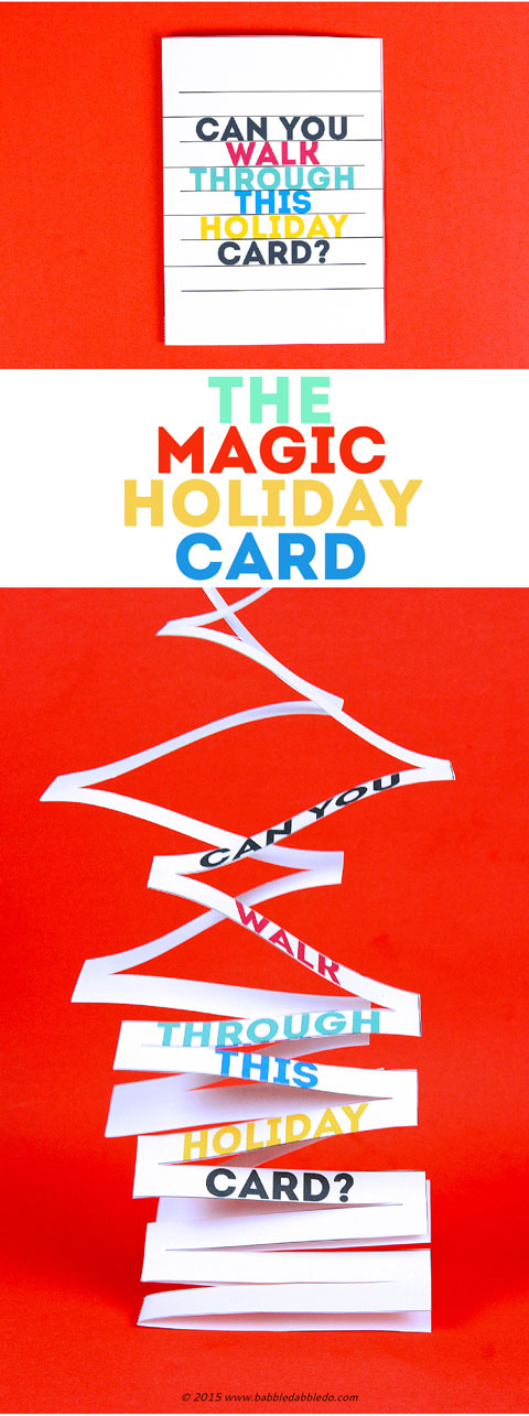 Printable holiday card and magic trick for kids!