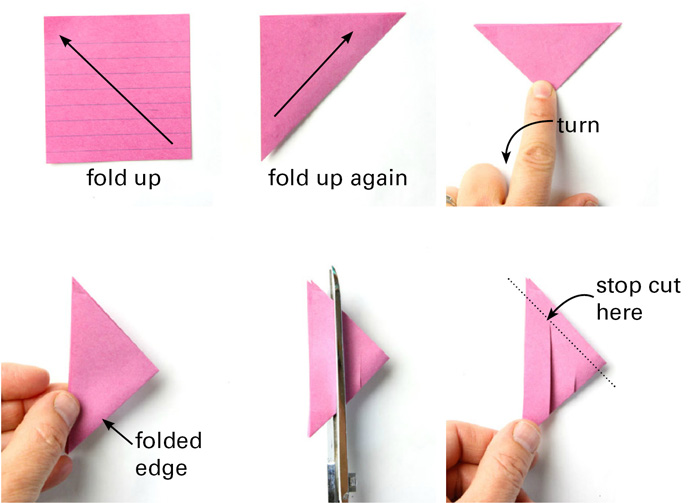 Make 3D Paper Stars from Post-it notes! 