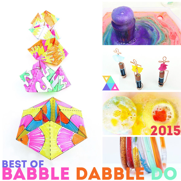 Art, Design, Science, and Engineering for Kids. The 5 most popular projects from Babble Dabble Do in 2015