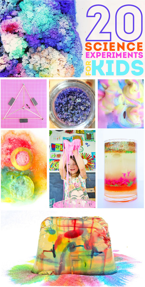 20 Science Experiments for Kids. Many of these would be perfect for the science fair!