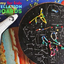 Fun kids' astronomy project: Make a constellation geoboard. Tutorial includes a template/instructions for making a geoboard for the Northern Hemisphere.