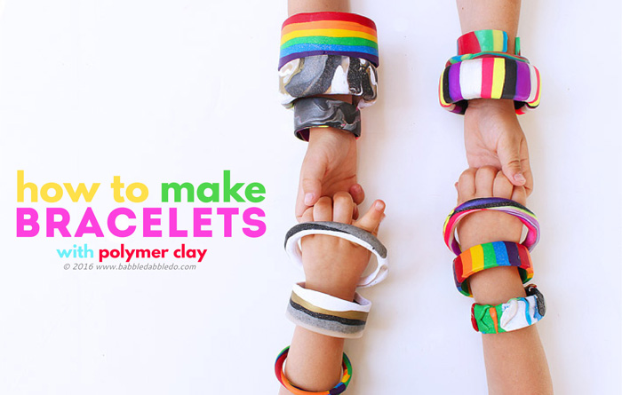 Polymer Clay Tutorial: Learn how to make polymer clay bracelets with these 6 easy methods.
