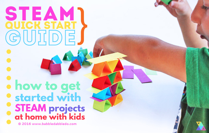Learn how get started with STEAM projects at home with your kids.
