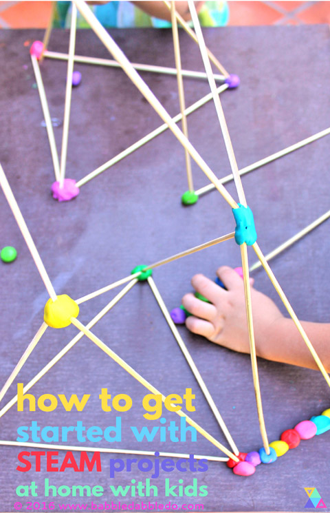 Learn how get started with STEAM projects at home with your kids.