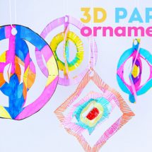 Cheap, easy, magical...what more can you want from a holiday project? 3D Paper Ornaments are an easy Christmas craft and a lovely decoration for the tree!