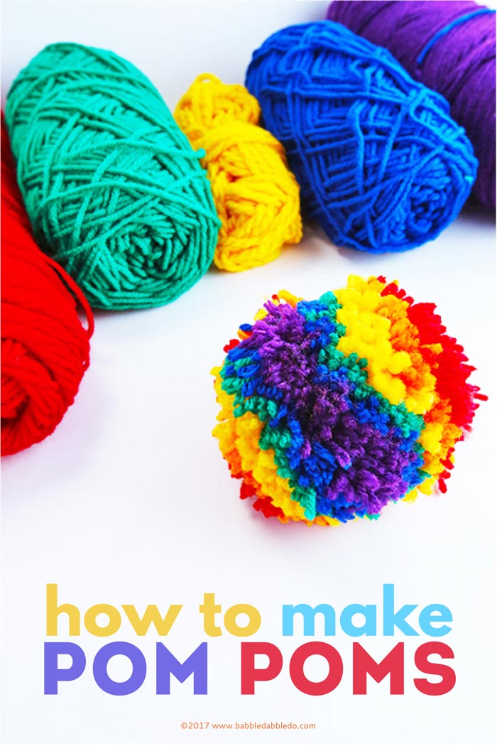 Creative Basics: How to Make Pom Poms - Dabble Do