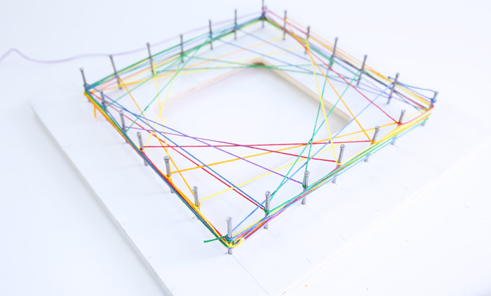 Math Art Idea: Use string art to teach math and geometry concepts to kids