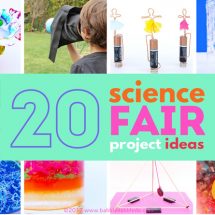 20 Science Fair Project Ideas for Kids- based on grade level.