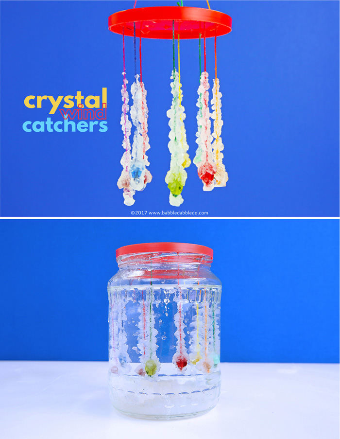 NO-FAIL CRYSTALS: Try the classic Borax crystal growing experiment and then turn it into lovely Crystal Wind Catchers.