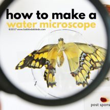 Learn how to make a microscope with water! Simple science idea exploring light and optics.