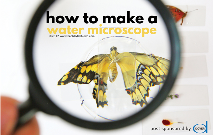 Learn how to make a microscope using a few recycled items and a water drop! A simple science project for kids exploring light and optics