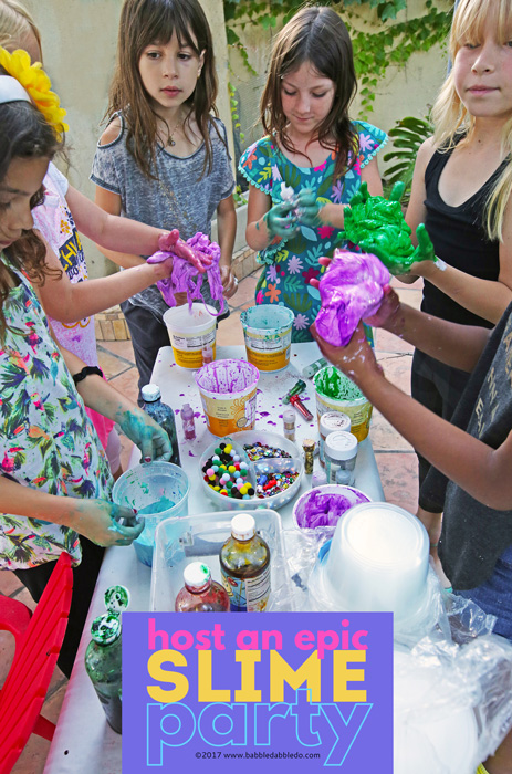Host an epic Slime Party for kids! Supply list, Tips, and easy slime recipes.